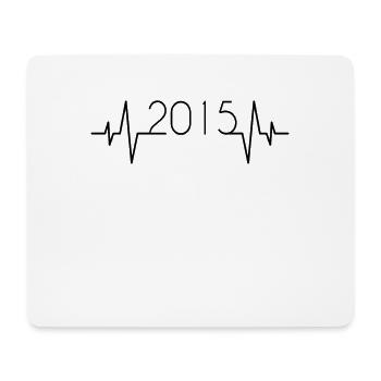 2015 Herzschlag - Mousepad (Querformat) - Weiß - Vorne