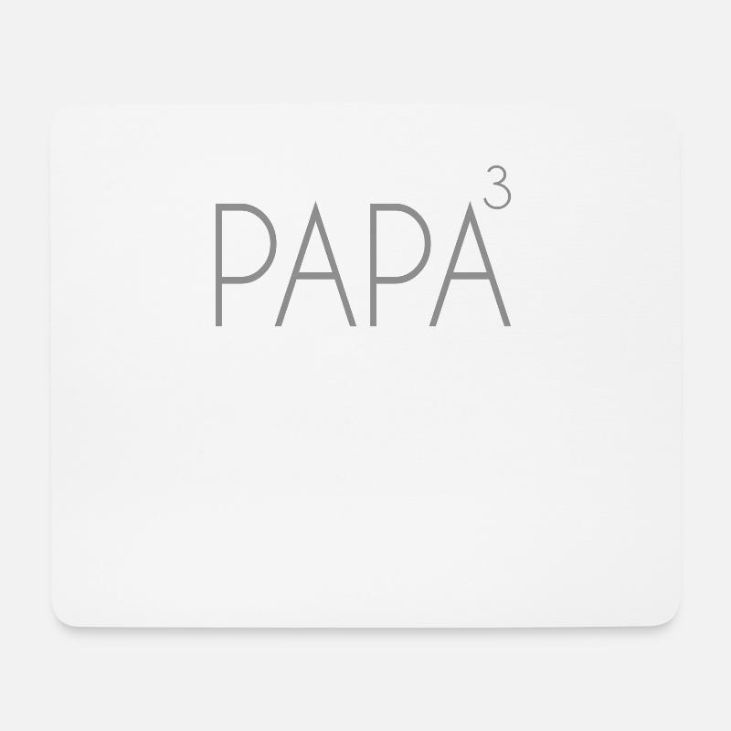 Papa von 3 Kindern - Mousepad (Querformat) - Weiß