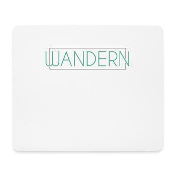Wandern Schriftzug - Mousepad (Querformat) - Weiß - Vorne