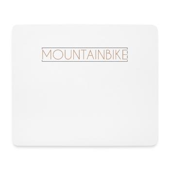 Lettrage VTT - Tapis de souris (format paysage) - blanc - Devant