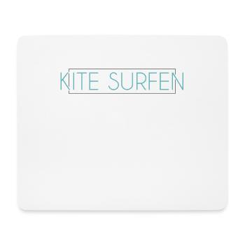 Kite surfing Schriftzug - Mousepad (Querformat) - Weiß - Vorne