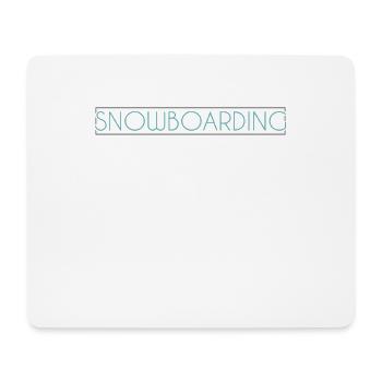 Snowboarding Schriftzug - Mousepad (Querformat) - Weiß - Vorne