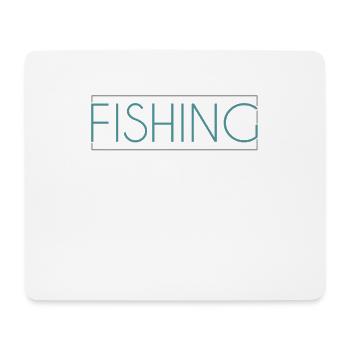 Angeln Schriftzug - Mousepad (Querformat) - Weiß - Vorne