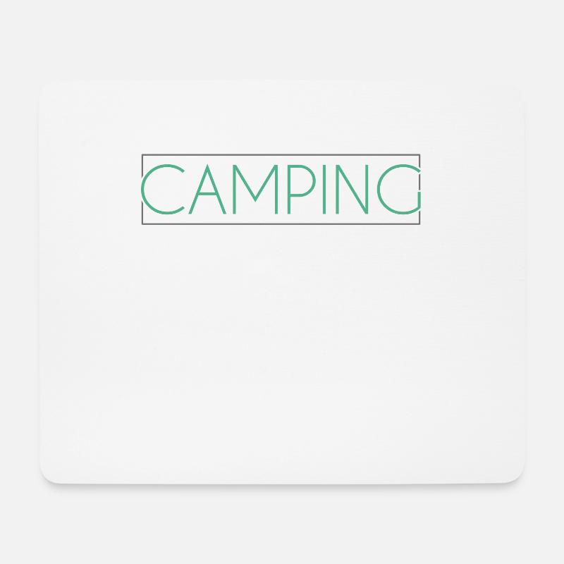 camping Schriftzug - Mousepad (Querformat) - Weiß