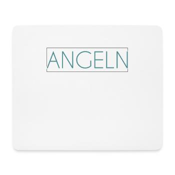 Angeln Schriftzug - Mousepad (Querformat) - Weiß - Vorne