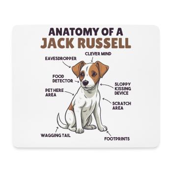 Explication du chien Anatomie d’un Jack Russell - Tapis de souris (format paysage) - blanc - Devant