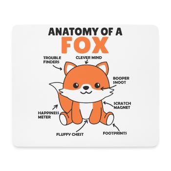 süßer Fuchs Erklärung Anatomy of a Fox - Mousepad (Querformat) - Weiß - Vorne