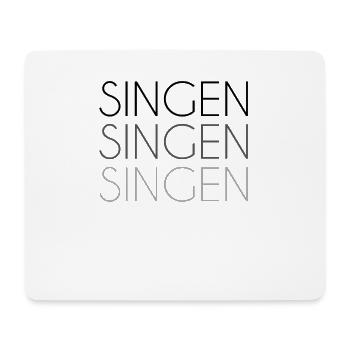 Singen Schriftzug - Mousepad (Querformat) - Weiß - Vorne