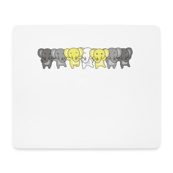 Demiping Flag Pride LGBTQ Cute Elephant - Mouse Pad (horizontal) - white - Front