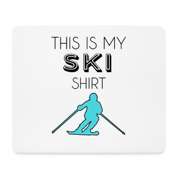 Chemise de ski - Tapis de souris (format paysage) - blanc - Devant