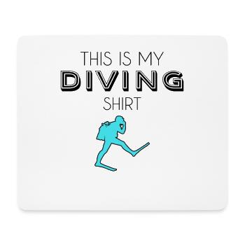 diving shirt - Mousepad (Querformat) - Weiß - Vorne