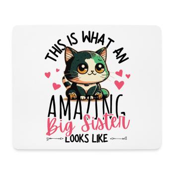Schwangerschaft verkünden mit süßer Kawaii Katze - Mousepad (Querformat) - Weiß - Vorne