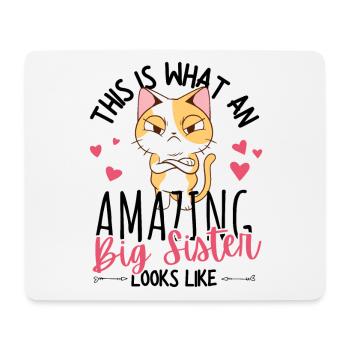 Schwangerschaft verkünden mit süßer Kawaii Katze - Mousepad (Querformat) - Weiß - Vorne