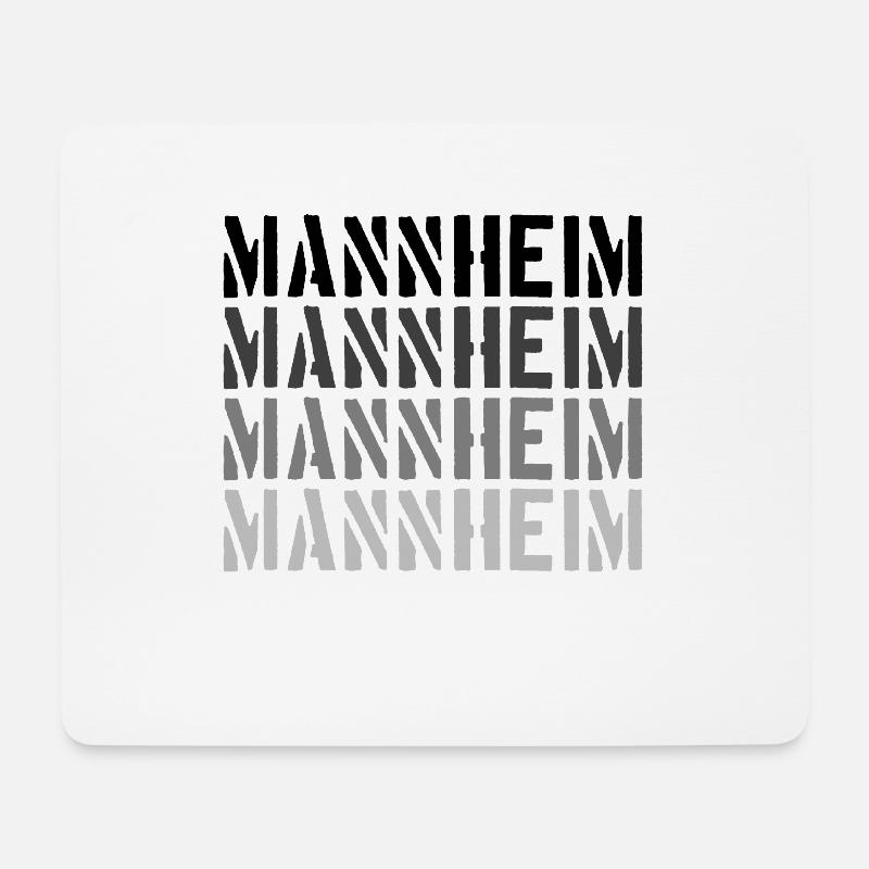 Mannheim - Mousepad (Querformat) - Weiß