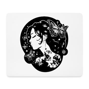 Beautiful Goth Aesthetic: Gothic girl with - Mouse Pad (horizontal) - white - Front
