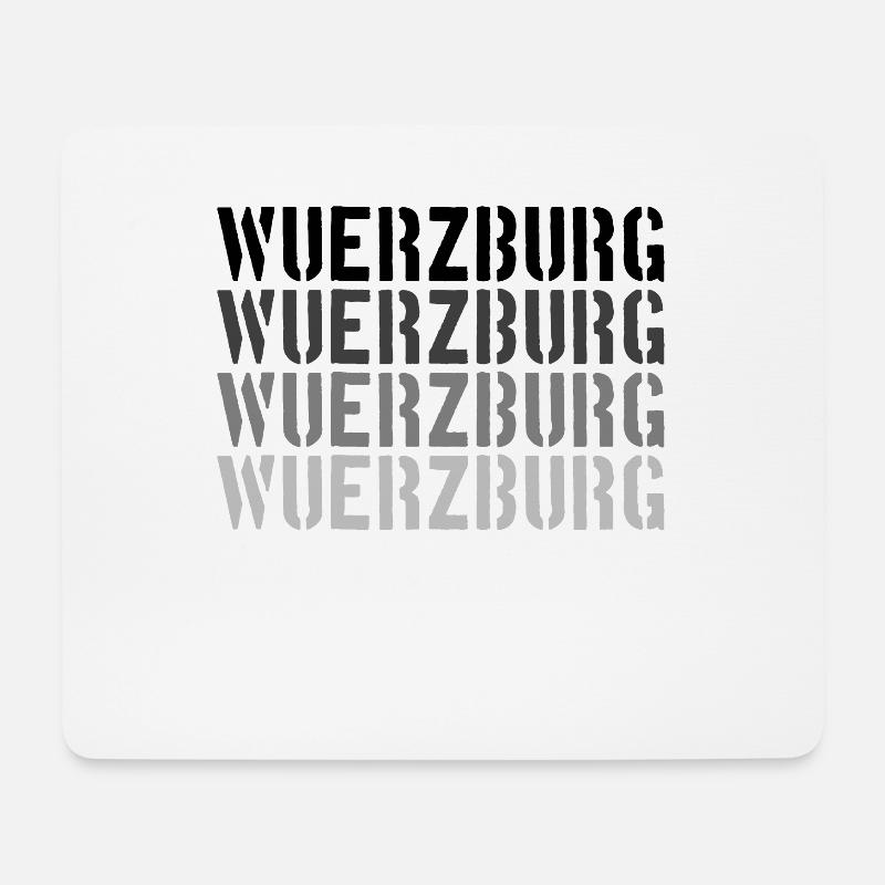 Würzburg - Mousepad (Querformat) - Weiß