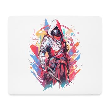 Epic Gamer Cyber Assassin from the Future - Mouse Pad (horizontal) - white - Front
