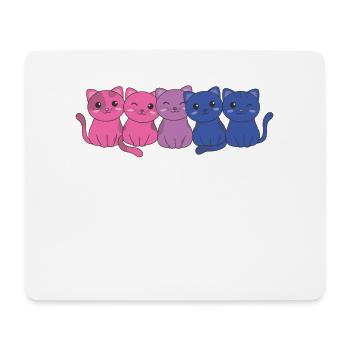 Bisexuell Flag Pride LGBTQ süßer Katze - Mousepad (Querformat) - Weiß - Vorne