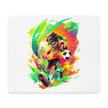 Einzigartiger StreetArt-Gaming-Fußballspieler - Mousepad (Querformat) - Weiß - Vorne