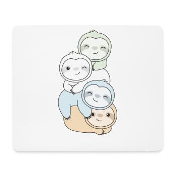 Unlabeld Flag Pride LGBTQ cute sloth - Mouse Pad (horizontal) - white - Front
