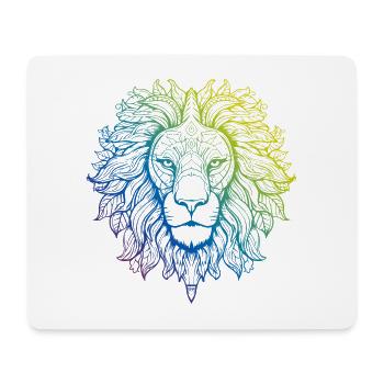 Löwe Mandala Boho - Mousepad (Querformat) - Weiß - Vorne