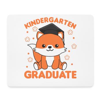 Kids Kindergarten graduate Fuchs Graduation - Mousepad (Querformat) - Weiß - Vorne