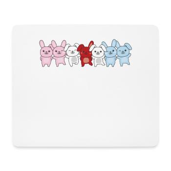 hijra flag pride LGBTQ mignon lapin bande - Tapis de souris (format paysage) - blanc - Devant