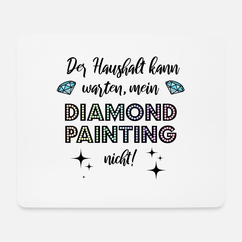Diamond Painting Haushalt - Mousepad (Querformat) - Weiß