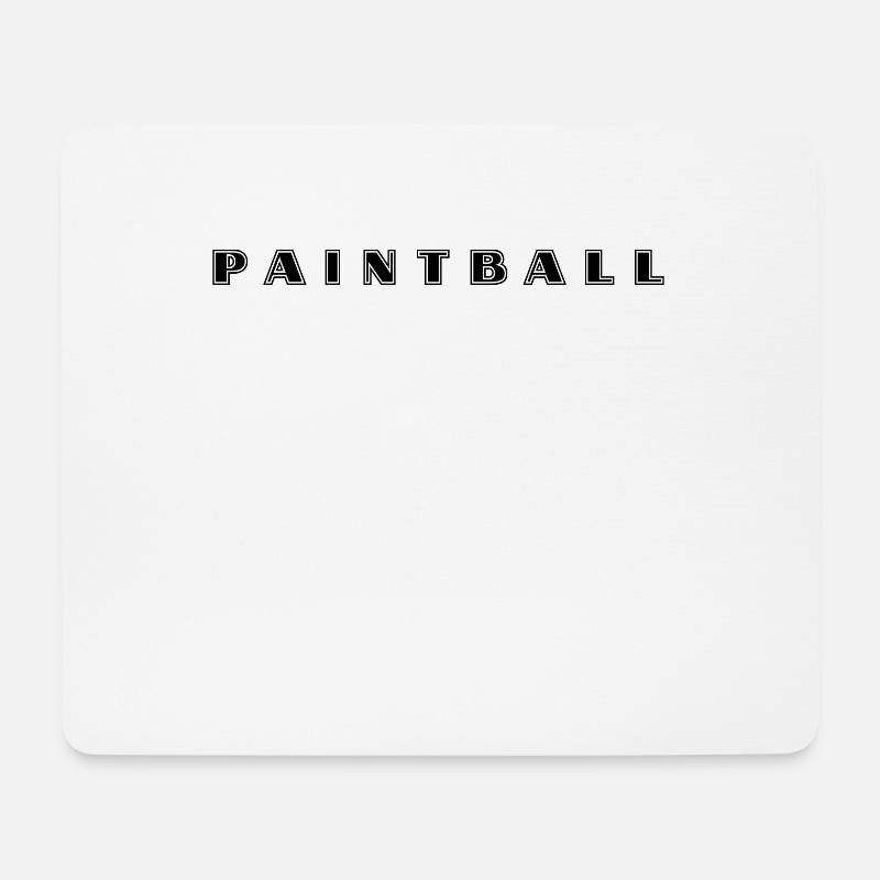 Paintball Schriftzug - Mousepad (Querformat) - Weiß