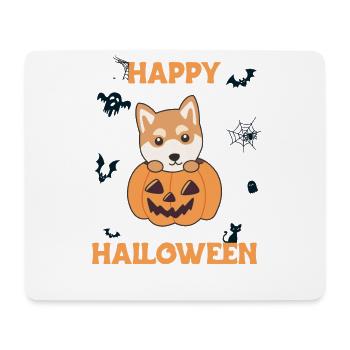 Shiba Inu in pumpkin cute dogs Happy Halloween - Mouse Pad (horizontal) - white - Front