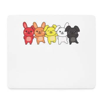 Lithsexual Flag Pride LGBTQ Bunny - Tapis de souris (format paysage) - blanc - Devant