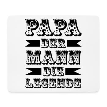 Vater der Mann die Legende bester Papa - Mousepad (Querformat) - Weiß - Vorne