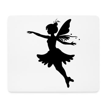 Enchanting fairy silhouette with shimmering wing - Mouse Pad (horizontal) - white - Front