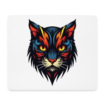Katze Portrait - Mousepad (Querformat) - Weiß - Vorne