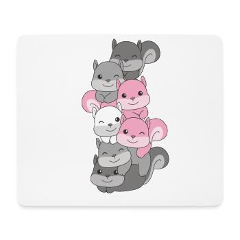 Demigirl Flag Pride LGBTQ Cute Squirrel - Mouse Pad (horizontal) - white - Front