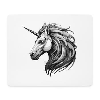 Licorne Portrait Animal - Tapis de souris (format paysage) - blanc - Devant