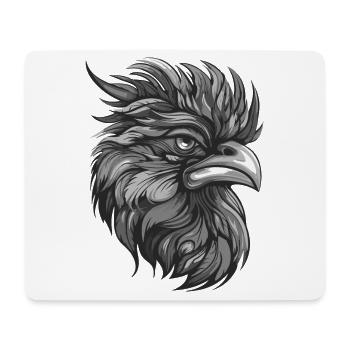 Coq Portrait Animal - Tapis de souris (format paysage) - blanc - Devant
