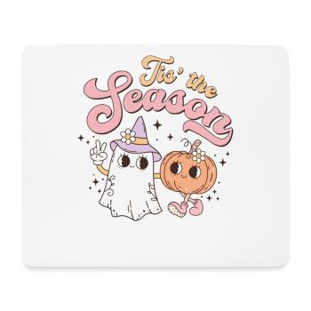 Sweet Retro Halloween: fantôme, citrouille et nostalgie - Tapis de souris (format paysage) - blanc - Devant