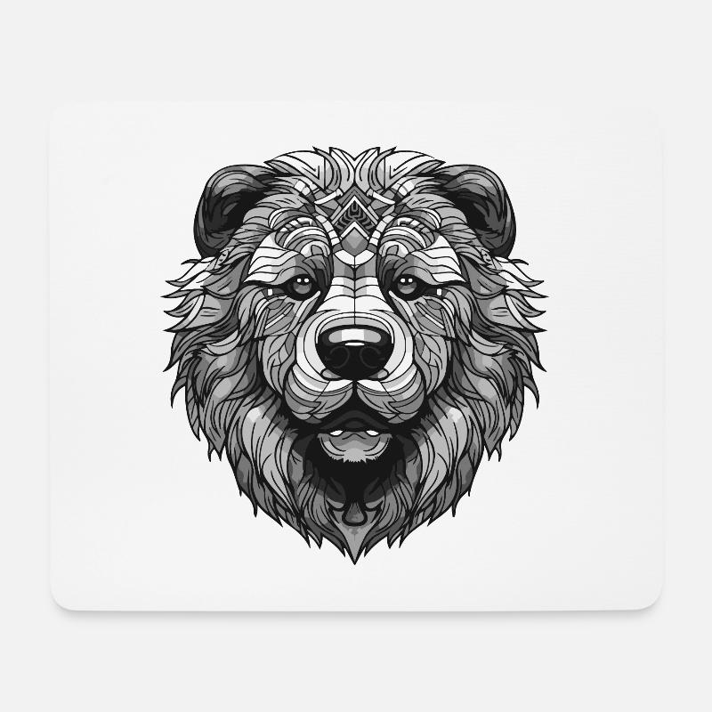 Chow Chow Hund Portrait Tier - Mousepad (Querformat) - Weiß