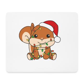 Squirrels Christmas Winter Animals Squirrels - Mouse Pad (horizontal) - white - Front