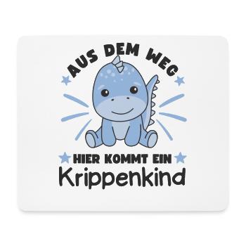 Aus Dem Weg Hier Kommt Ein Krippenkind Dino - Mousepad (Querformat) - Weiß - Vorne