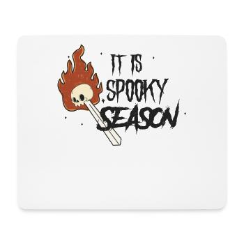 Spooky Season: Burning Halloween Skull - Mouse Pad (horizontal) - white - Front