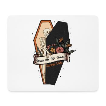 Drôle de design d’Halloween: squelette dans le cercueil - Tapis de souris (format paysage) - blanc - Devant