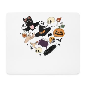Trick or Treat in Salem 1692 Halloween Heart - Mouse Pad (horizontal) - white - Front