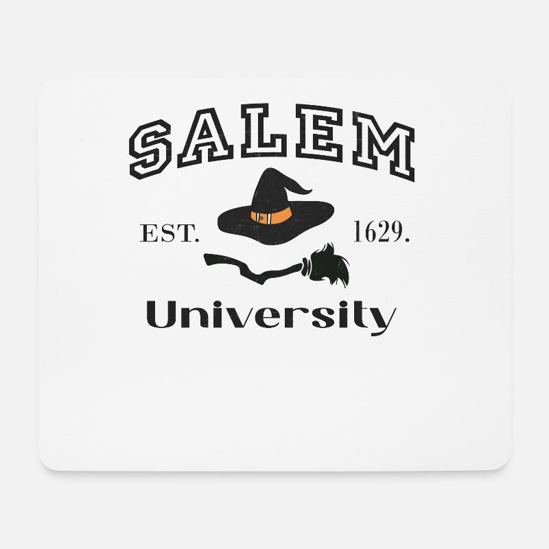 Salem University Est. 1629" Halloween Hexenhut - Mousepad (Querformat) - Weiß
