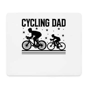 Cycling Dad: Sporty bike design for dads - Mouse Pad (horizontal) - white - Front