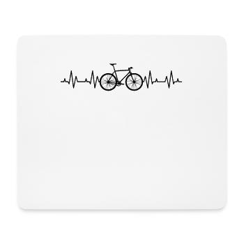 Vivez le rythme de la route : Bike-Heartbeat VTT - Tapis de souris (format paysage) - blanc - Devant