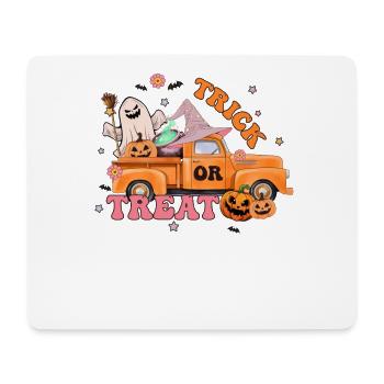 Creepy Retro Halloween Design: Trick or Treat - Mouse Pad (horizontal) - white - Front