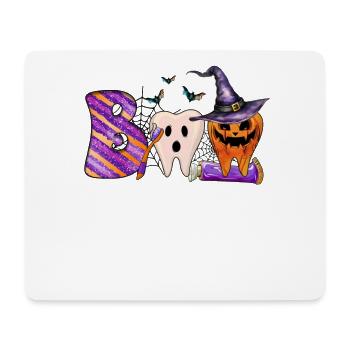 Boo Süßes oder Saures" Retro: Halloween Gespenst - Mousepad (Querformat) - Weiß - Vorne