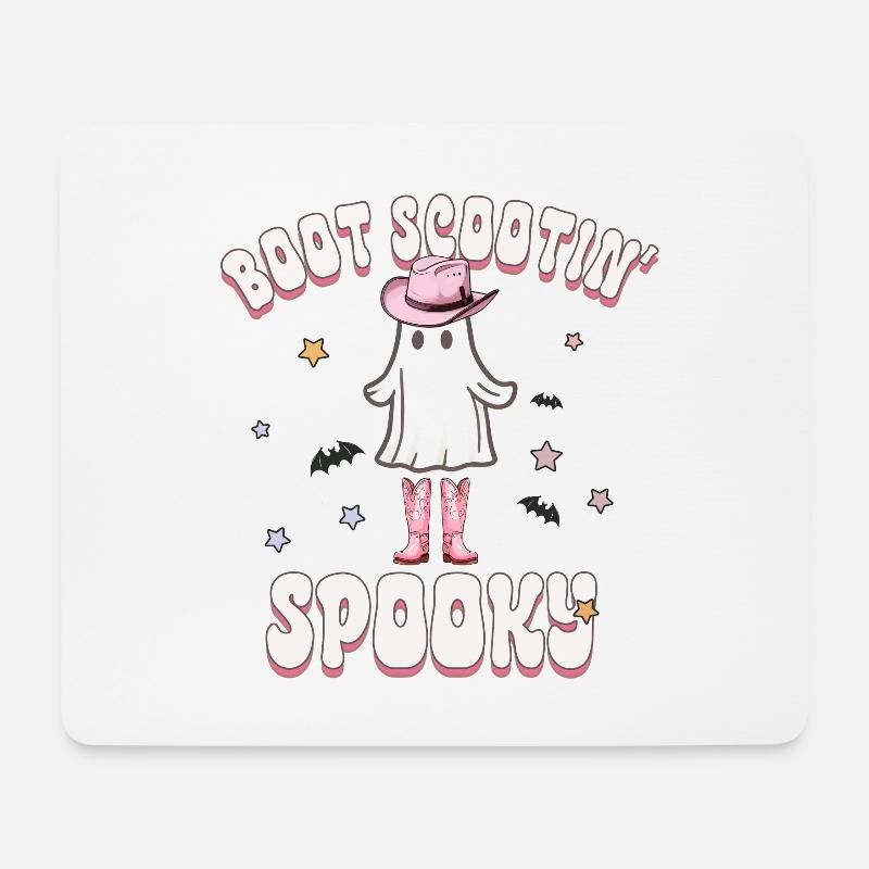 Gruseliges Halloween-Retro-Design für deine Party - Mousepad (Querformat) - Weiß